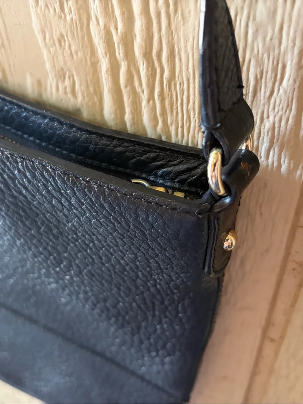 Kate Spade Bay Street Cora Black Pebbled Leather Crossbody Bag Purse
